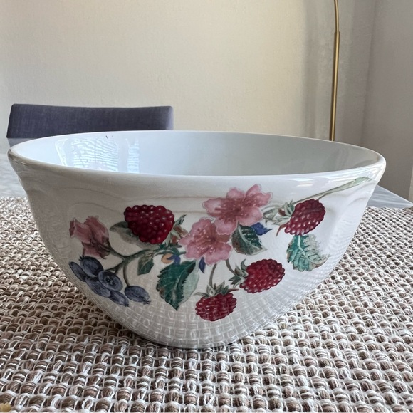 Gorham Other - Floral Fruit Design Ceramic Bowl 6.5” diameter